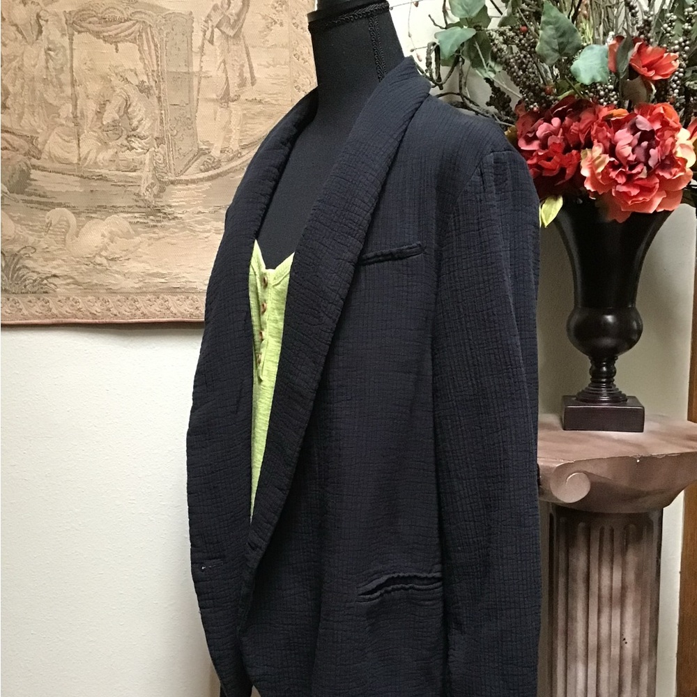 Free People Black Blazer